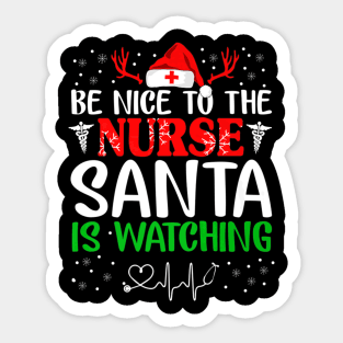 Santa Xmas Nurses Day Sticker